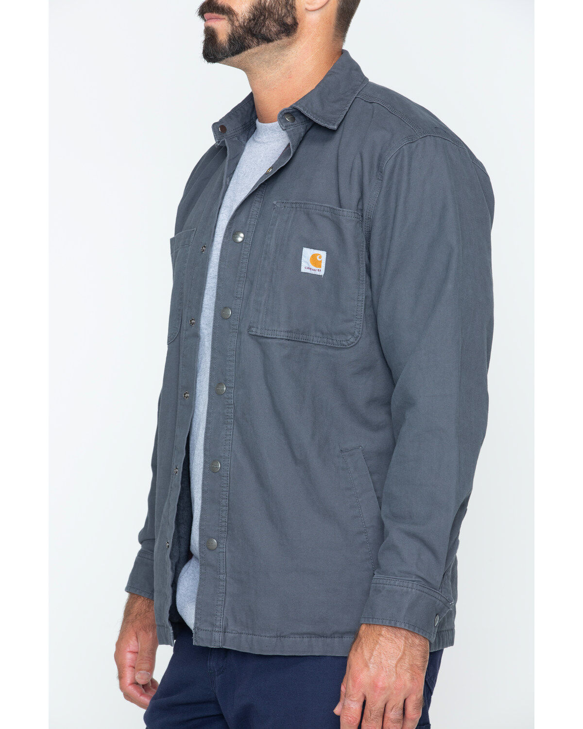 Image #5 - Carhartt Men's Rugged Flex Rigby Long Sleeve Snap Work Shirt Jacket , , hi-res