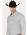 Image #2 - Cody James Men's Marietas Geo Striped Long Sleeve Western Snap Shirt, White, hi-res