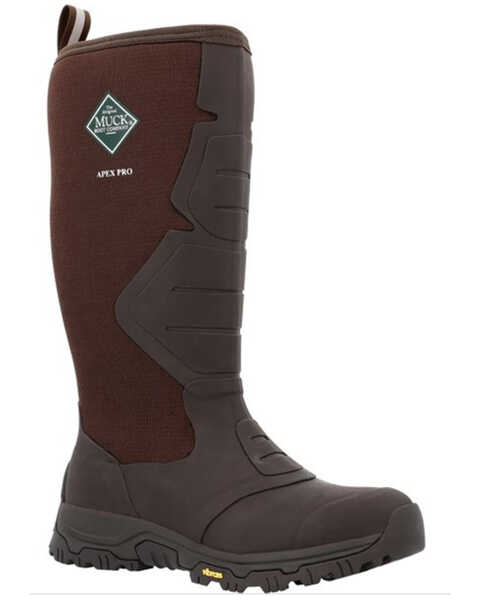Muck Boots Men's Apex Pro 16" Insulated Western Work Boots - Round Toe , Brown, hi-res