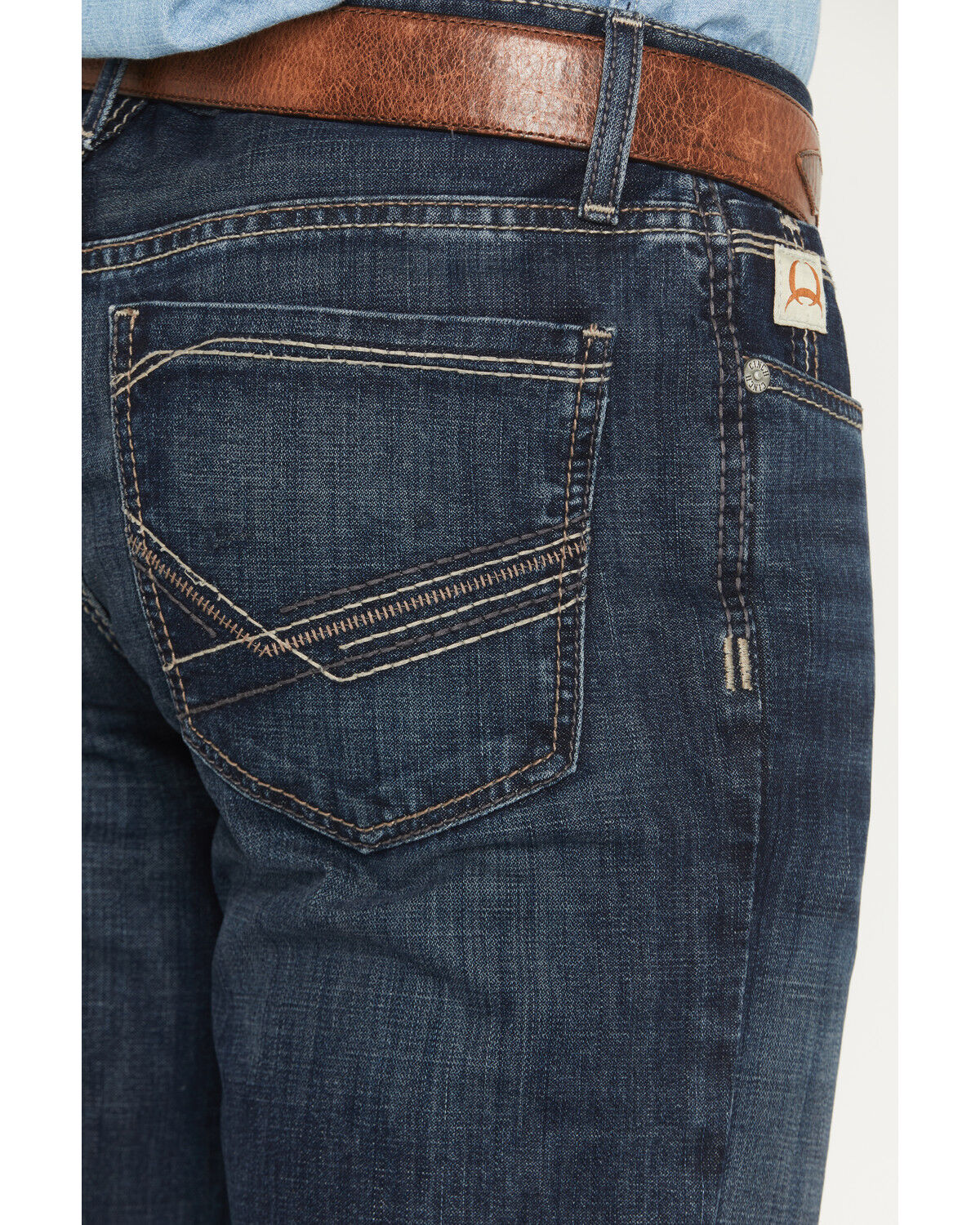 Image #5 - Cinch Men's Ian Western Bootcut Jeans, Indigo, hi-res