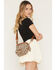 Image #1 - Wrangler Women's Boot Barn Exclusive Leopard Print Round Fanny Pack, Brown, hi-res