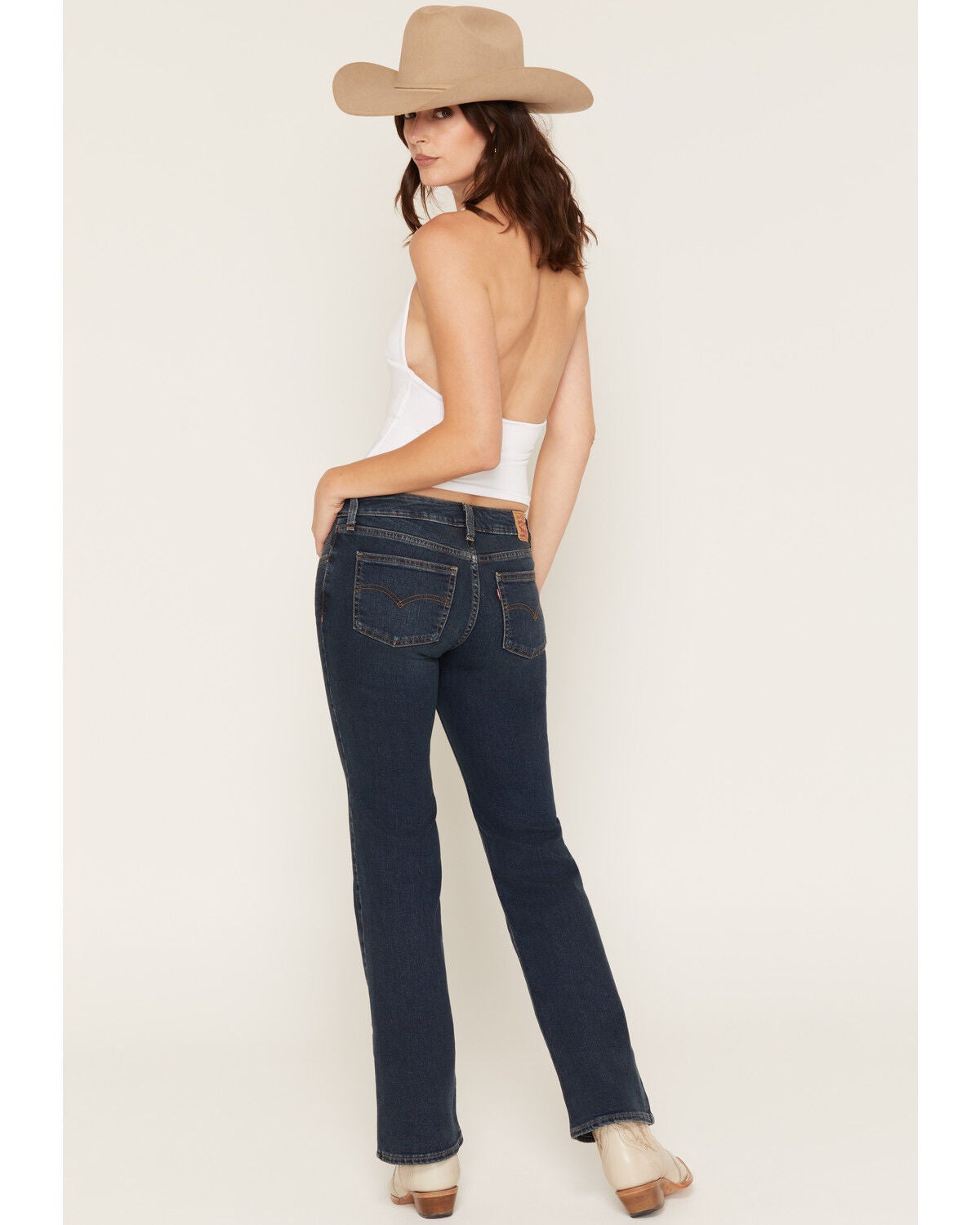 Image #3 - Levi's Women's Dark Wash Low Rise Bootcut Stretch Denim Jeans, Dark Wash, hi-res