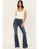 Image #1 - Idyllwind Women's Carvell Medium Wash Gypsy High Rise Stretch Flare Jeans, Medium Wash, hi-res