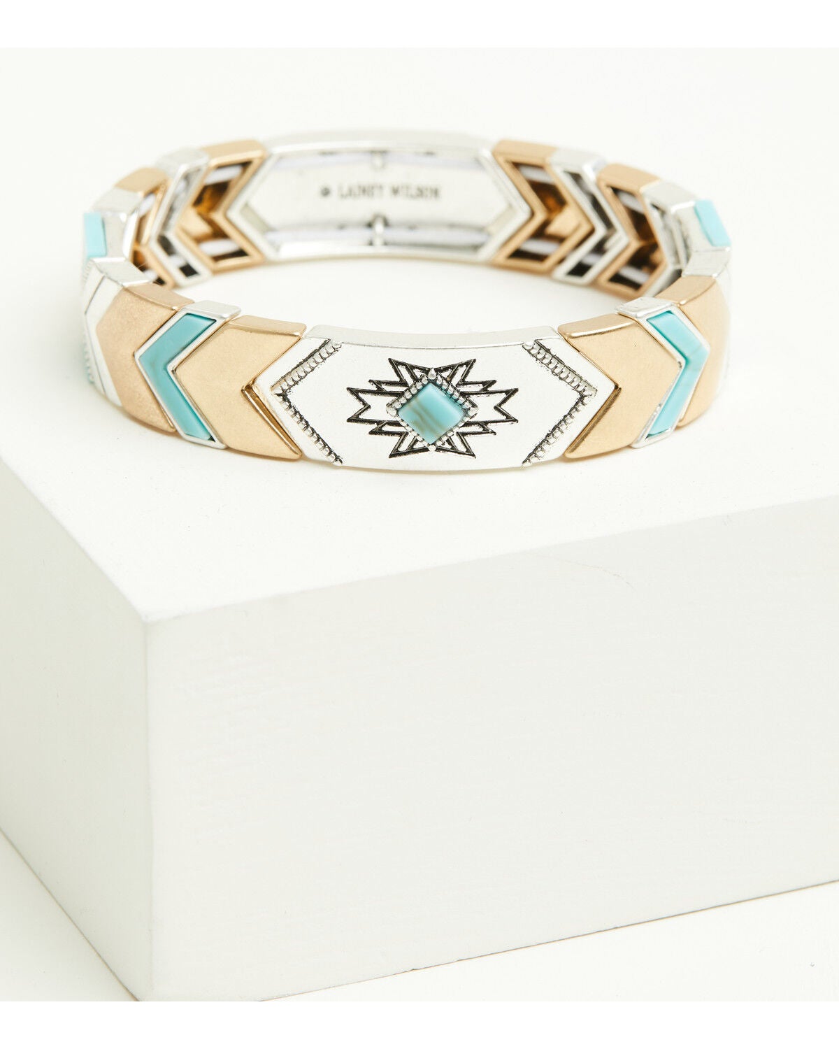 Image #2 - Lainey Wilson Women's Stone Arrow Stretch Bracelet, Gold, hi-res