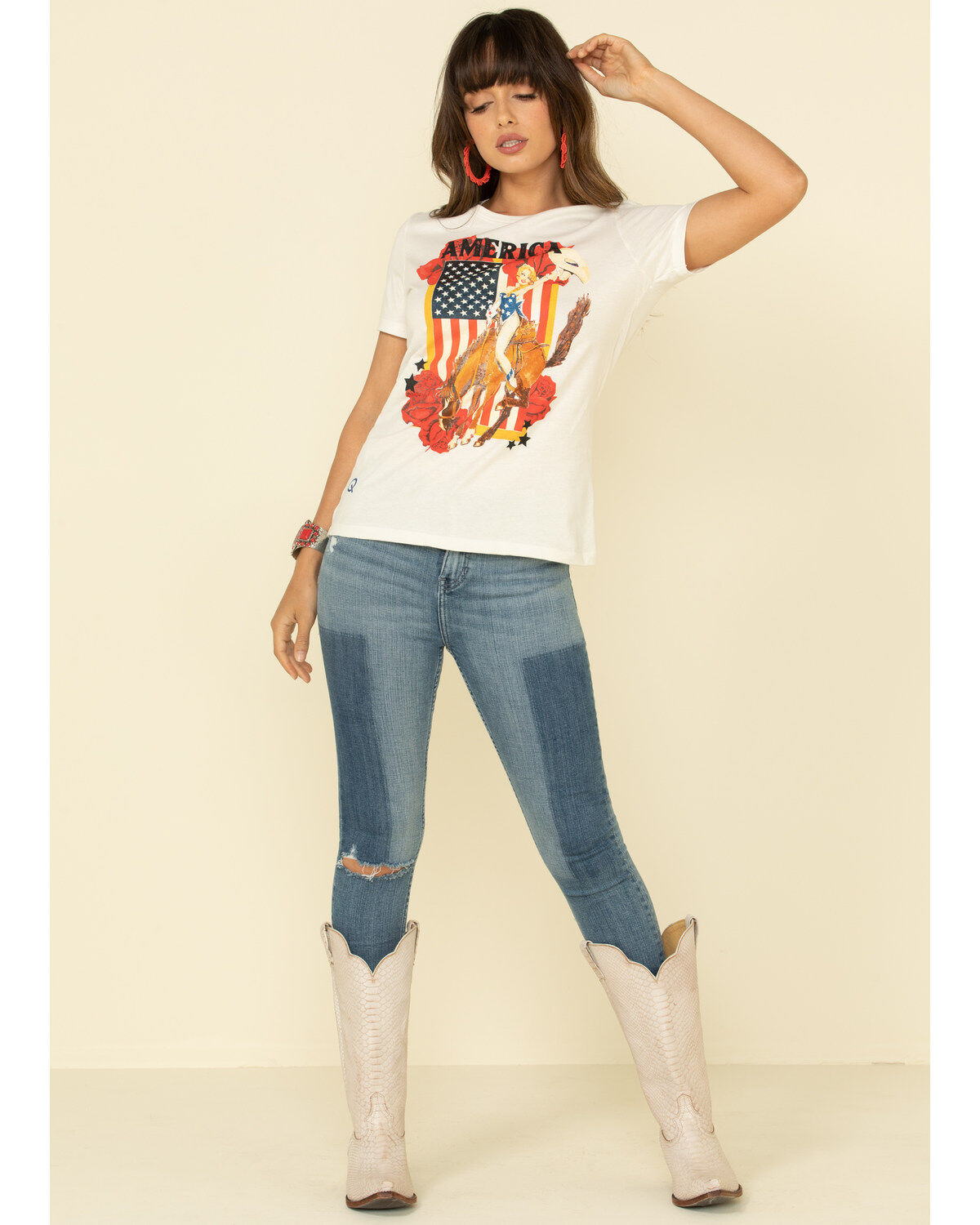 Image #3 - Rodeo Quincy Women's American Girl Graphic Tee, , hi-res