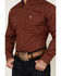 Image #3 - Ariat Men's Pax Geo Print Long Sleeve Button-Down Western Shirt, Burgundy, hi-res