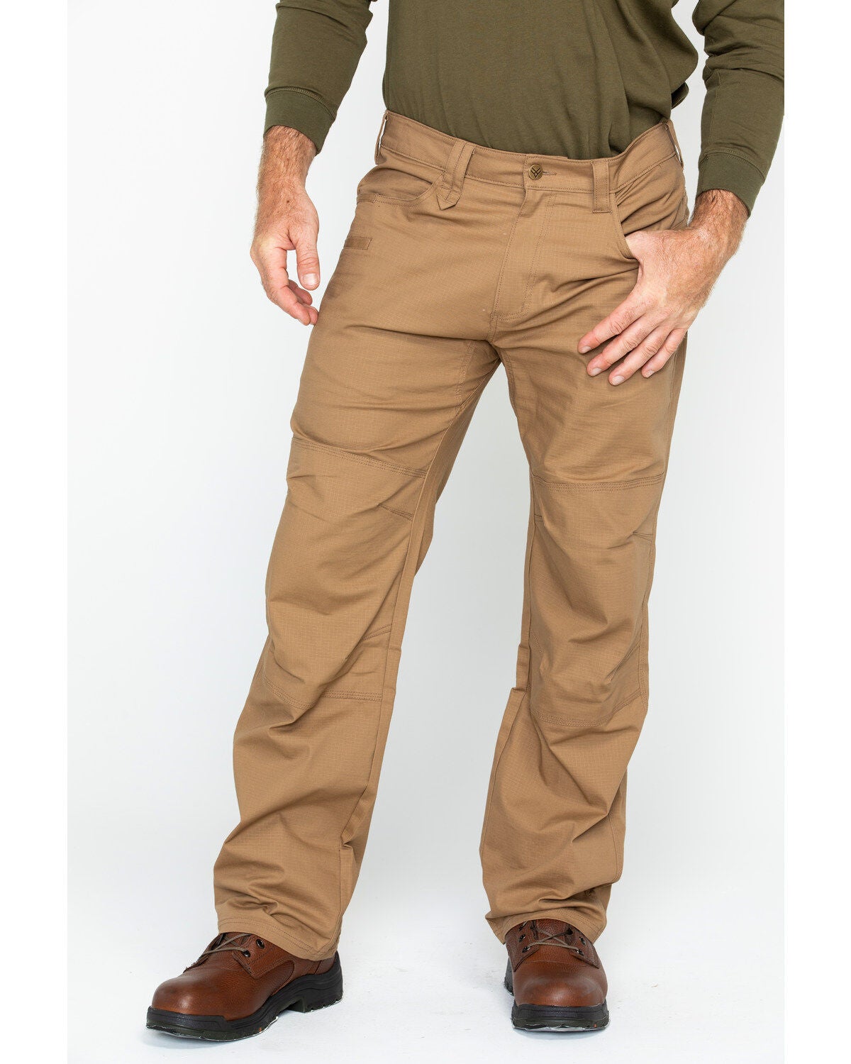 Hawx Men's Stretch Ripstop Utility Work Pants, Brown, hi-res