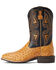 Image #2 - Ariat Men's Dagger Full-Quill Ostrich Exotic Western Boots - Broad Square Toe, Brown, hi-res