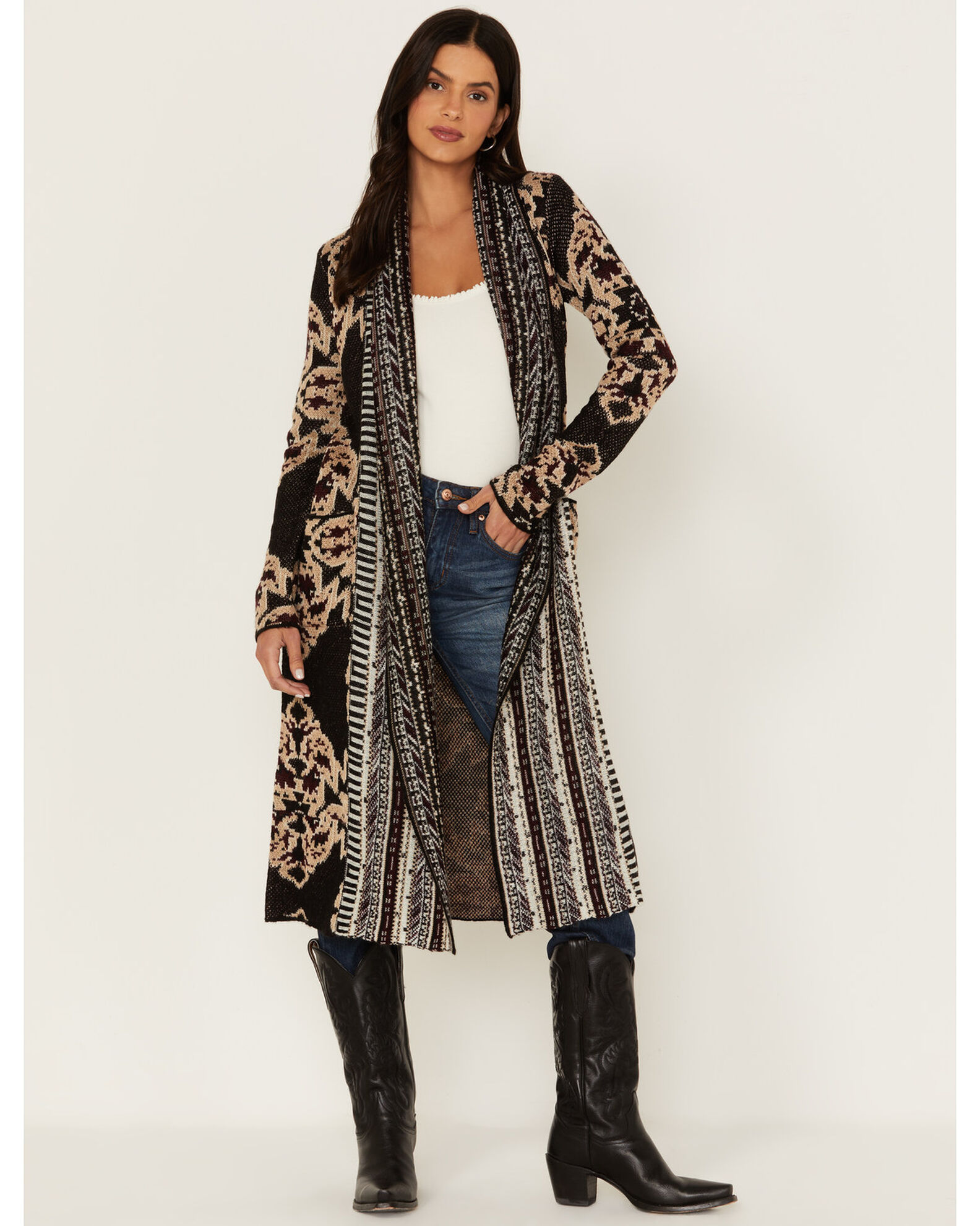 Shyanne Women s Jacquard Print Duster