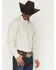 Image #2 - Gibson Trading Co Men's Tulsa Striped Long Sleeve Snap Western Shirt - Big, Ivory, hi-res