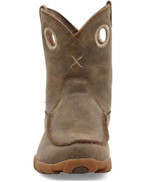 Image #4 - Twisted X Boys' Driving Moc Boots - Moc Toe, Brown, hi-res