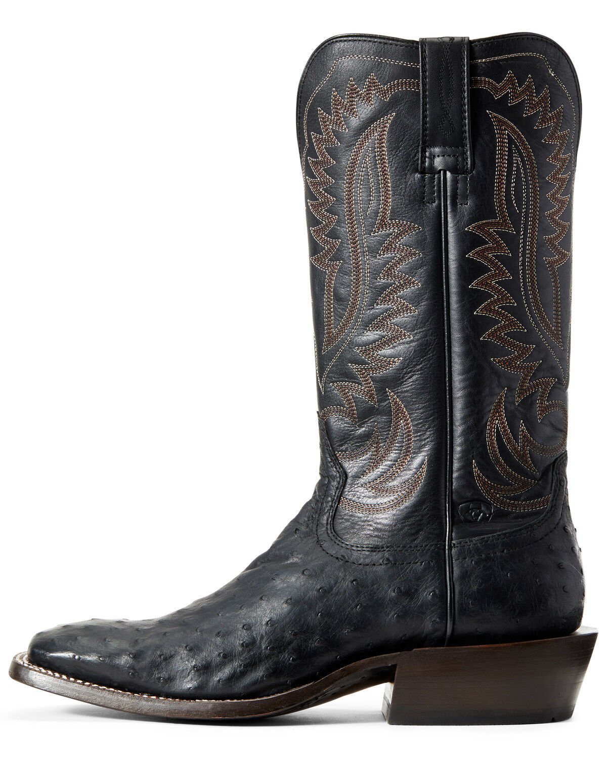 Ariat® Men's Showman Black Full Quill Ostrich Square Boots 10029612 