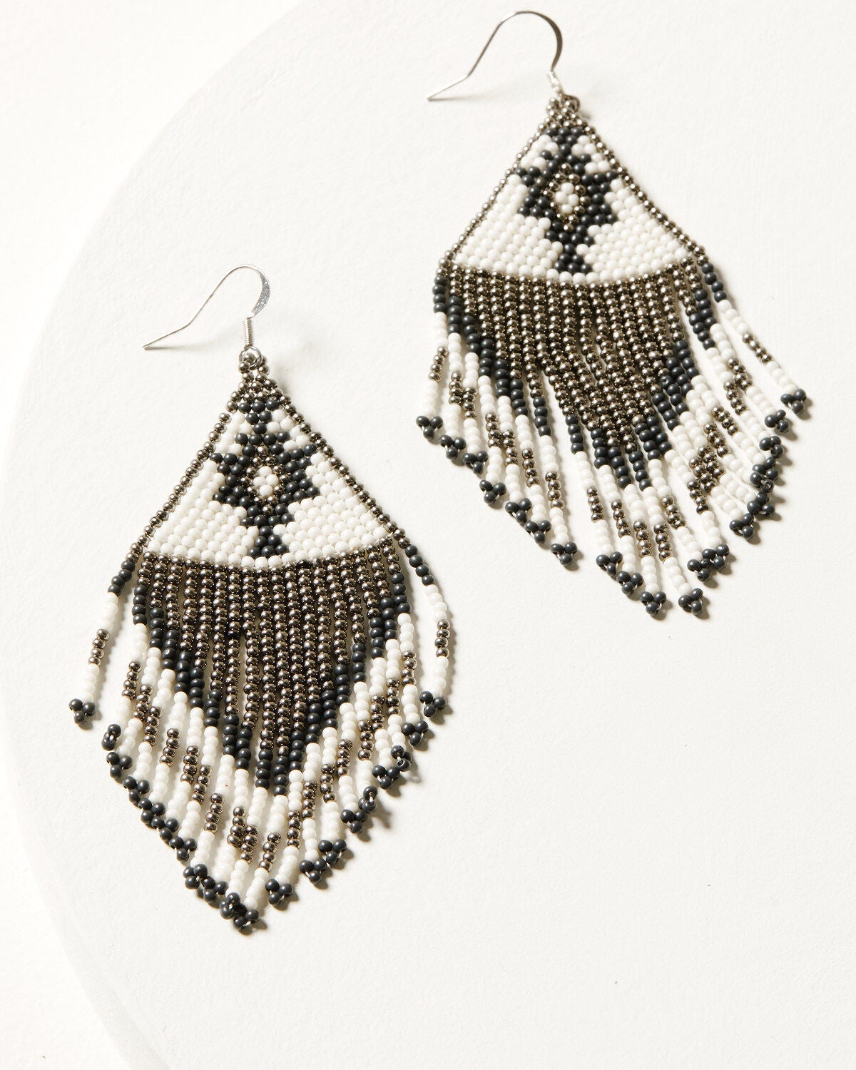 Idyllwind Women's Beaded Bianco Earrings, White, hi-res