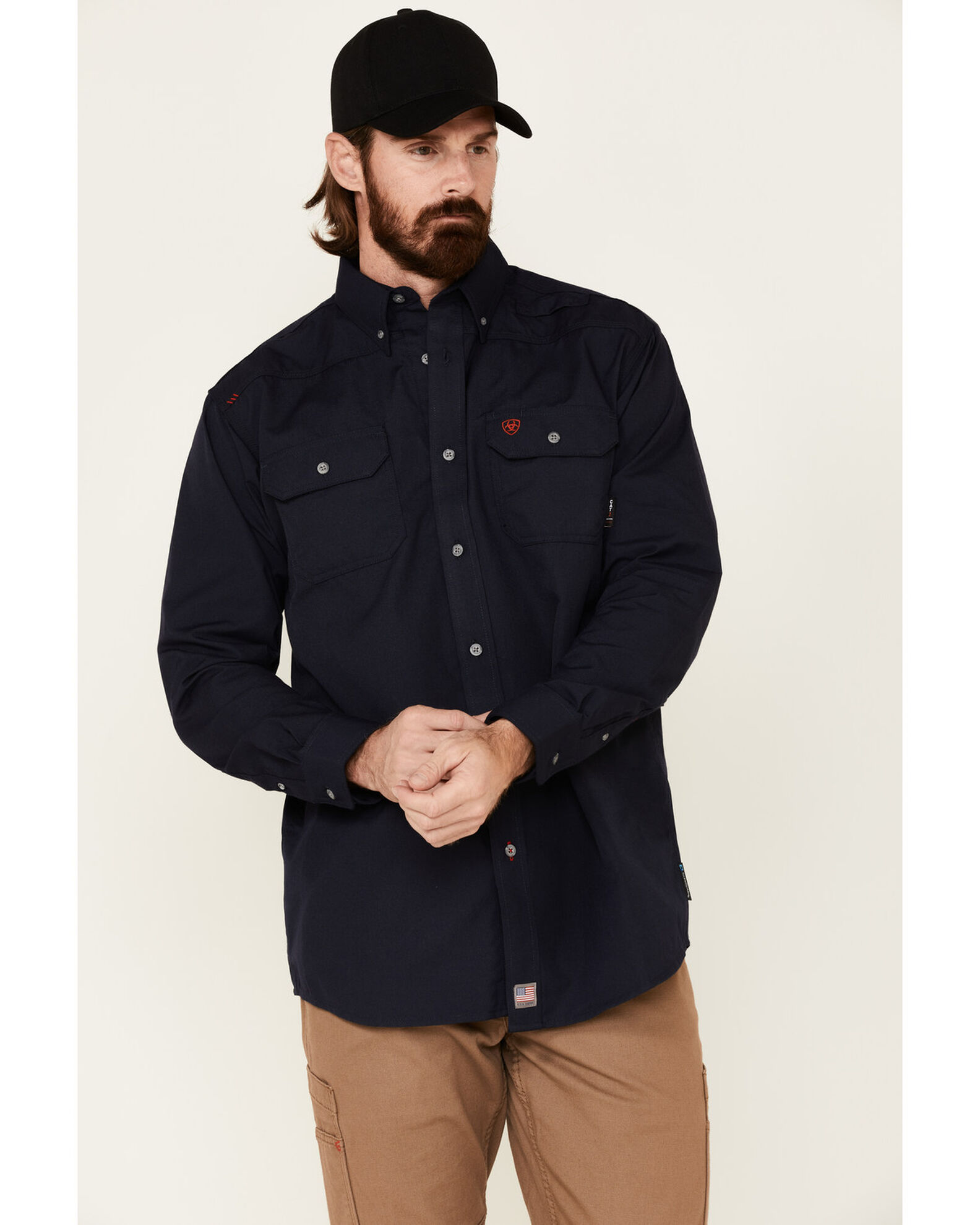 Product Name Ariat Men s FR Featherlight Long Sleeve Button Down Work Shirt