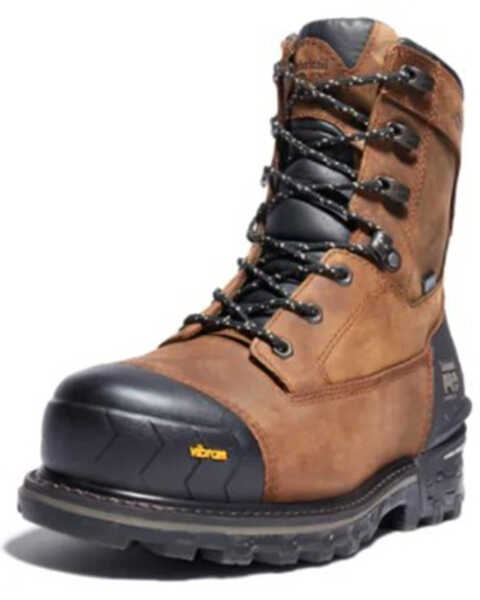 Timberland Men's Boondock Waterproof Work Boots - Composite Toe, Distressed Brown, hi-res