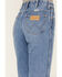 Wrangler Women's Wild West 603 Light Wash Patty High Rise Distressed Cropped Straight Jeans, Blue, hi-res