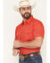 Image #2 - Gibson Trading Co Men's Solid Short Sleeve Snap Stretch Western Shirt, Red, hi-res