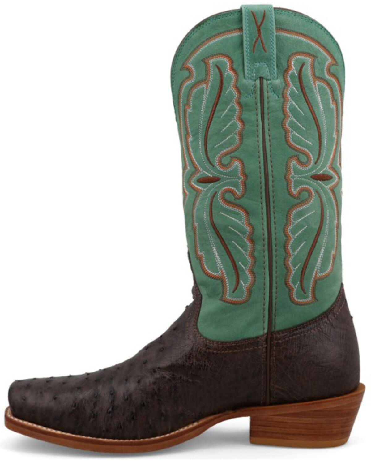 Image #3 - Twisted X Men's Reserve Exotic Full Quill Ostrich Western Boots - Square Toe, Jade, hi-res