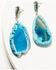 Shyanne Women's Desert Charm Geode Slice Earrings, Silver, hi-res
