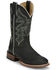 Image #1 - Justin Women's Miss Elle Western Boots - Broad Square Toe, Black, hi-res