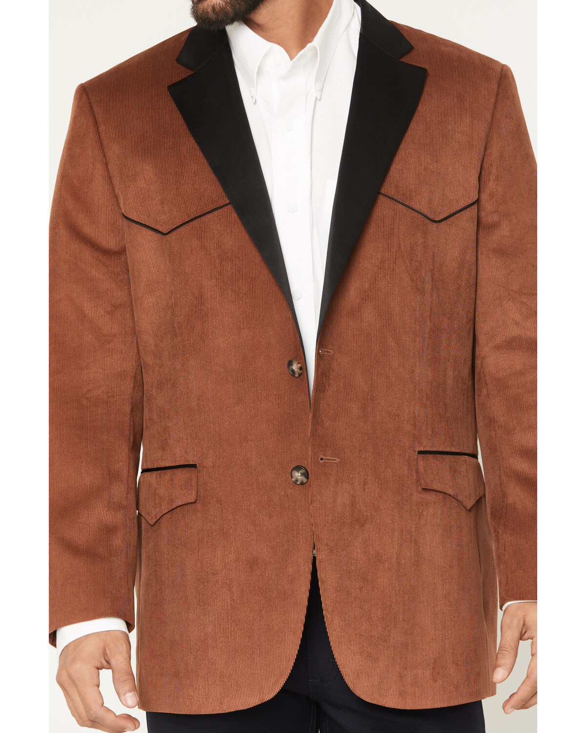 Image #3 - Cody James Black 1978™ Men's Solid Corduroy Button-Down Sportcoat, Brown, hi-res