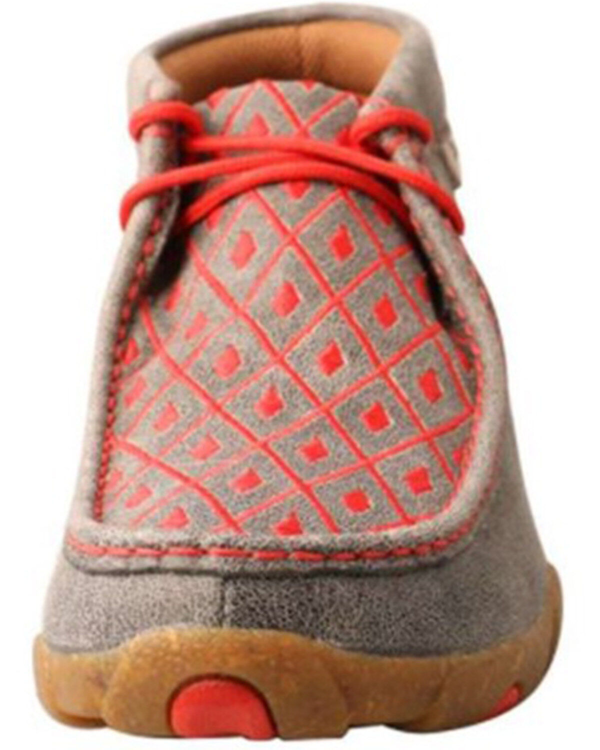 Image #4 - Twisted X Women's Diamond Embroidered Chukka Driving Mocs, Grey, hi-res