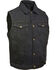 Image #1 - Milwaukee Leather Men's Snap Front Denim Vest with Shirt Collar, Black, hi-res