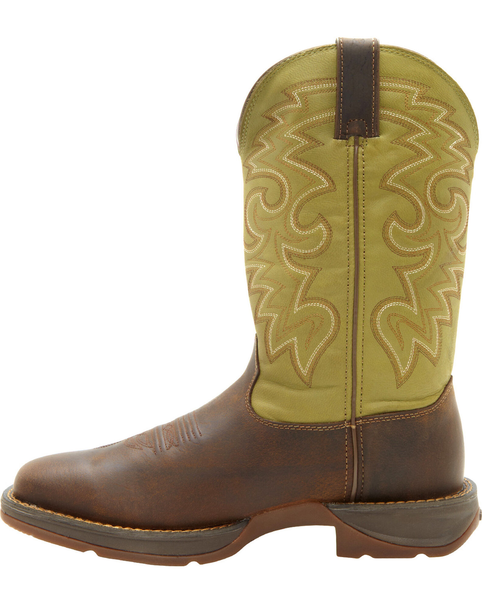 Image #10 - Durango Men's Rebel Western Performance Boots - Broad Square Toe, Coffee, hi-res