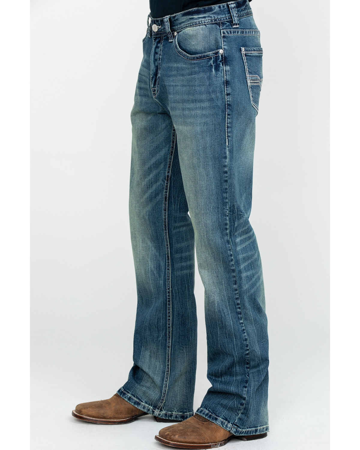 mens rock and roll bootcut jeans