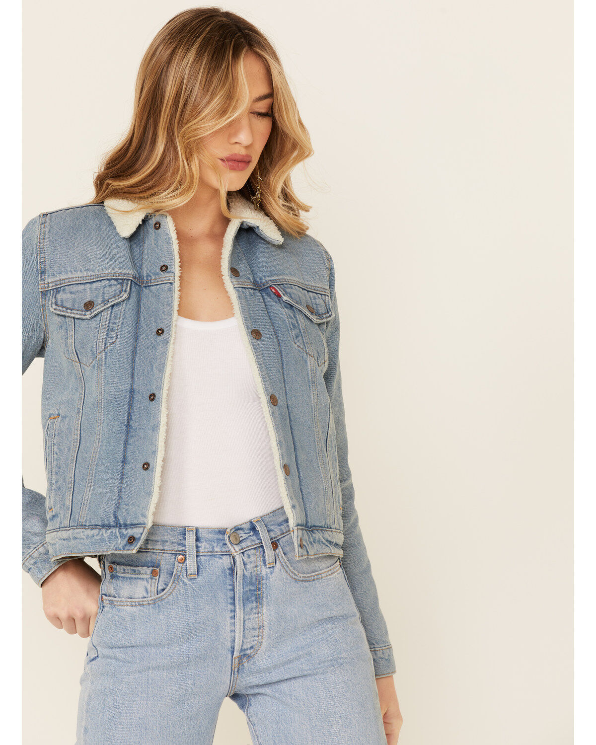 levis borg denim jacket