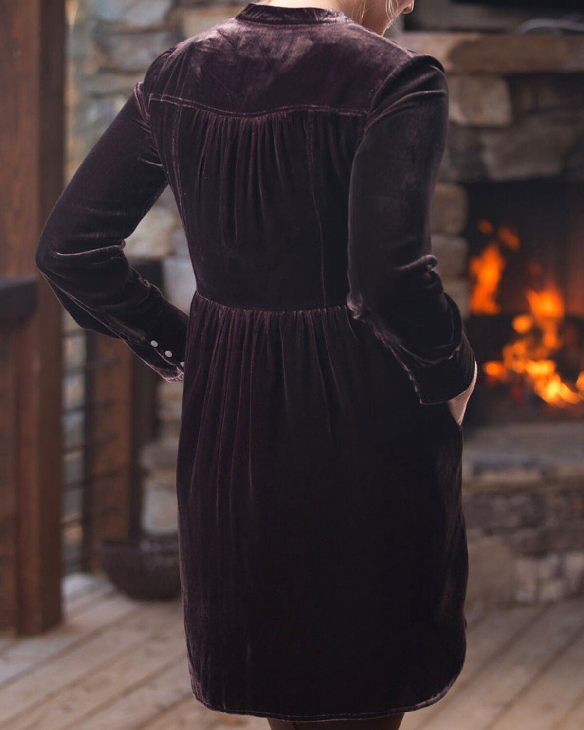black velvet tunic dress