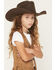 Image #2 - Shyanne Girls' Embroidered Faux Suede Fringe Vest, Coffee, hi-res