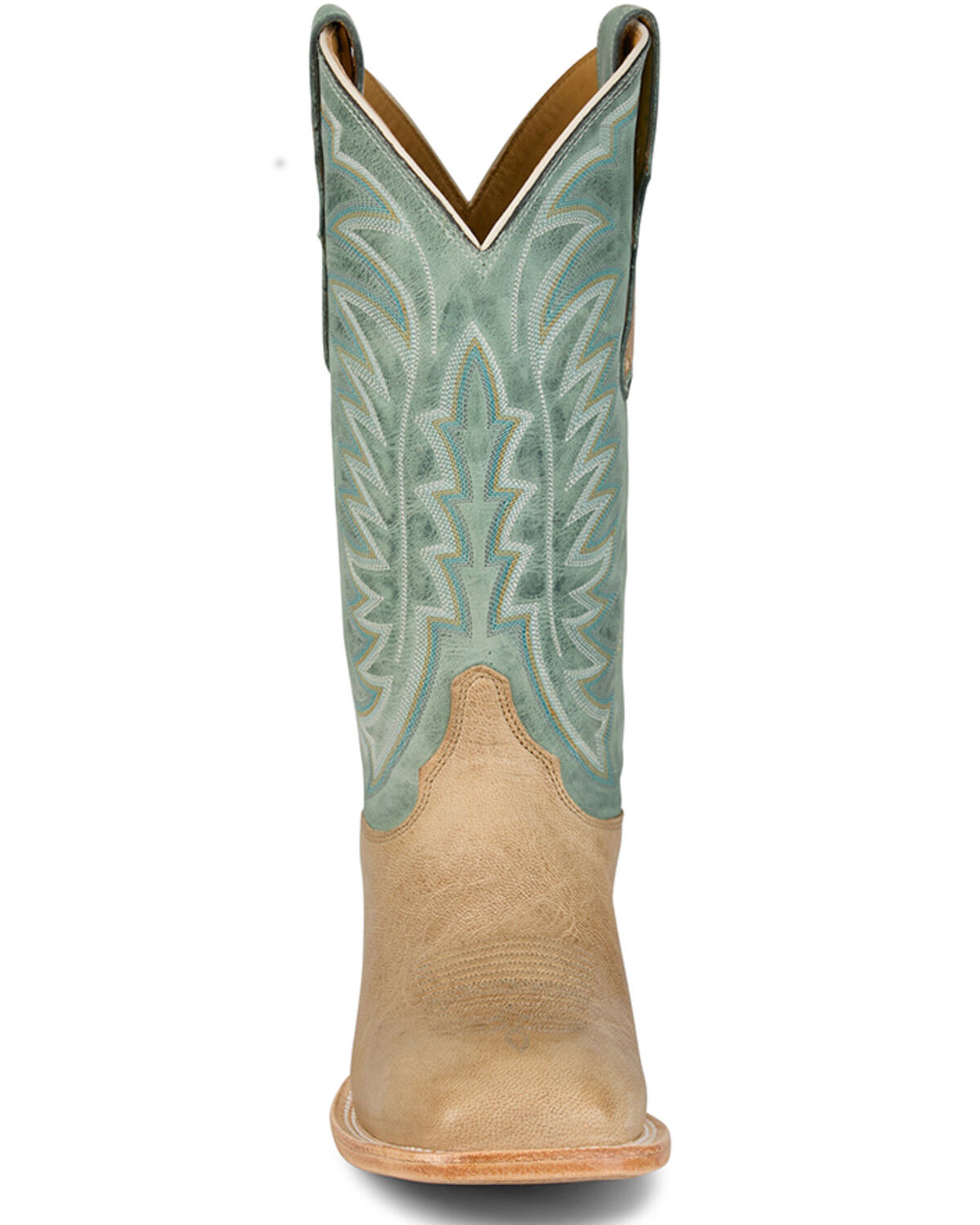 Image #4 - Justin Men's Burchett Performance Western Boots - Broad Square Toe, Cream, hi-res