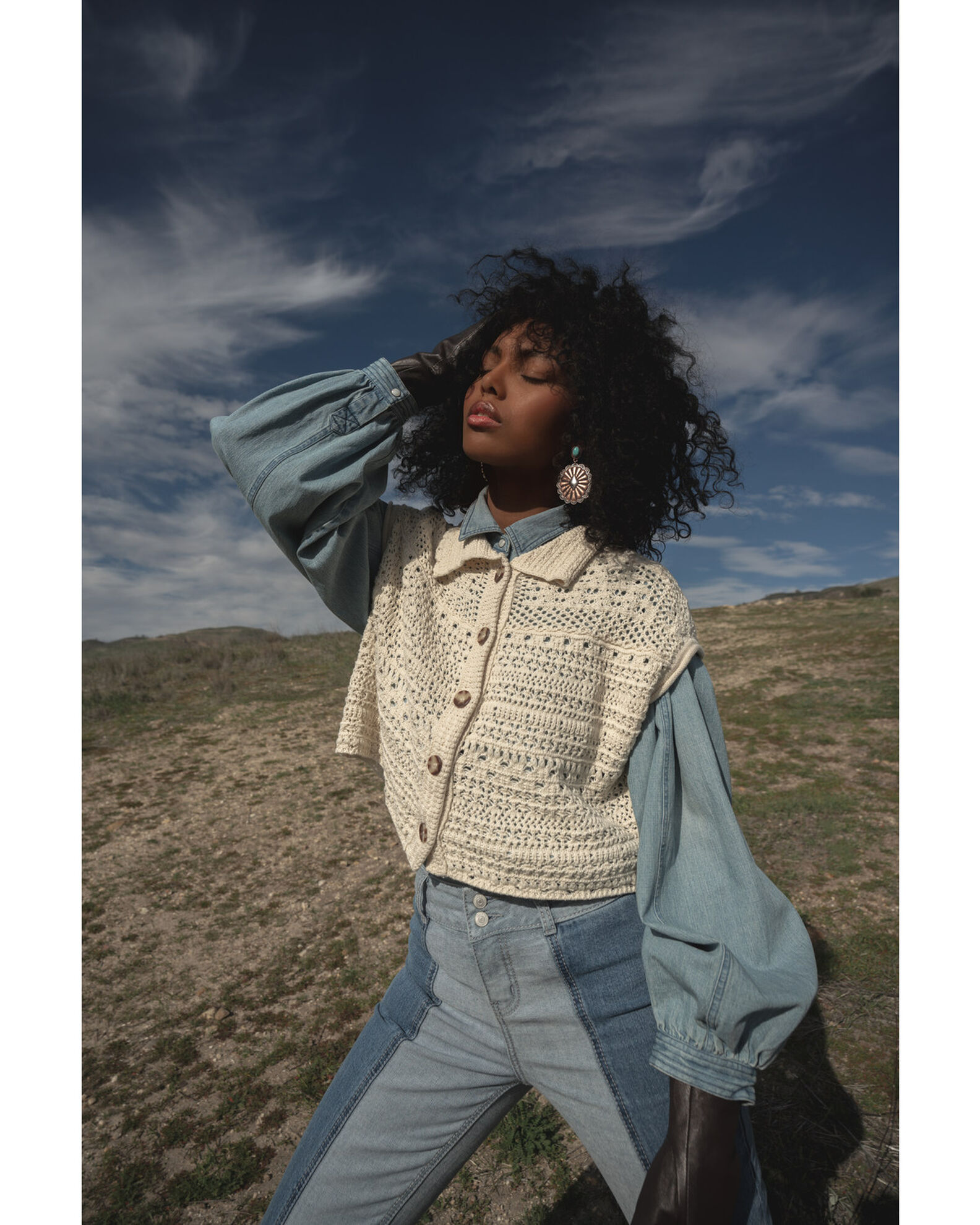 Crochet online sleeveless sweater