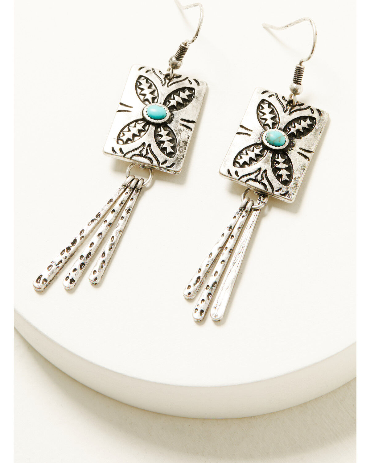 Image #2 - Shyanne Women's Wildheart Concho Earrings, Silver, hi-res