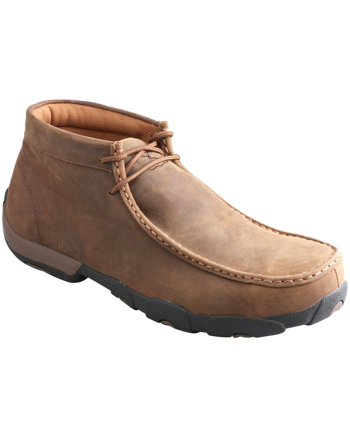 Image #1 - Twisted X Men's Waterproof Western Driving Mocs, Saddle Brown, hi-res