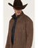 Image #2 - Ariat Men's Vernon Leather Print Softshell Jacket, Brown, hi-res