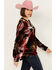 Image #2 - Johnny Was Women's Rose Floral Velvet Long Sleeve Shirt, Multi, hi-res