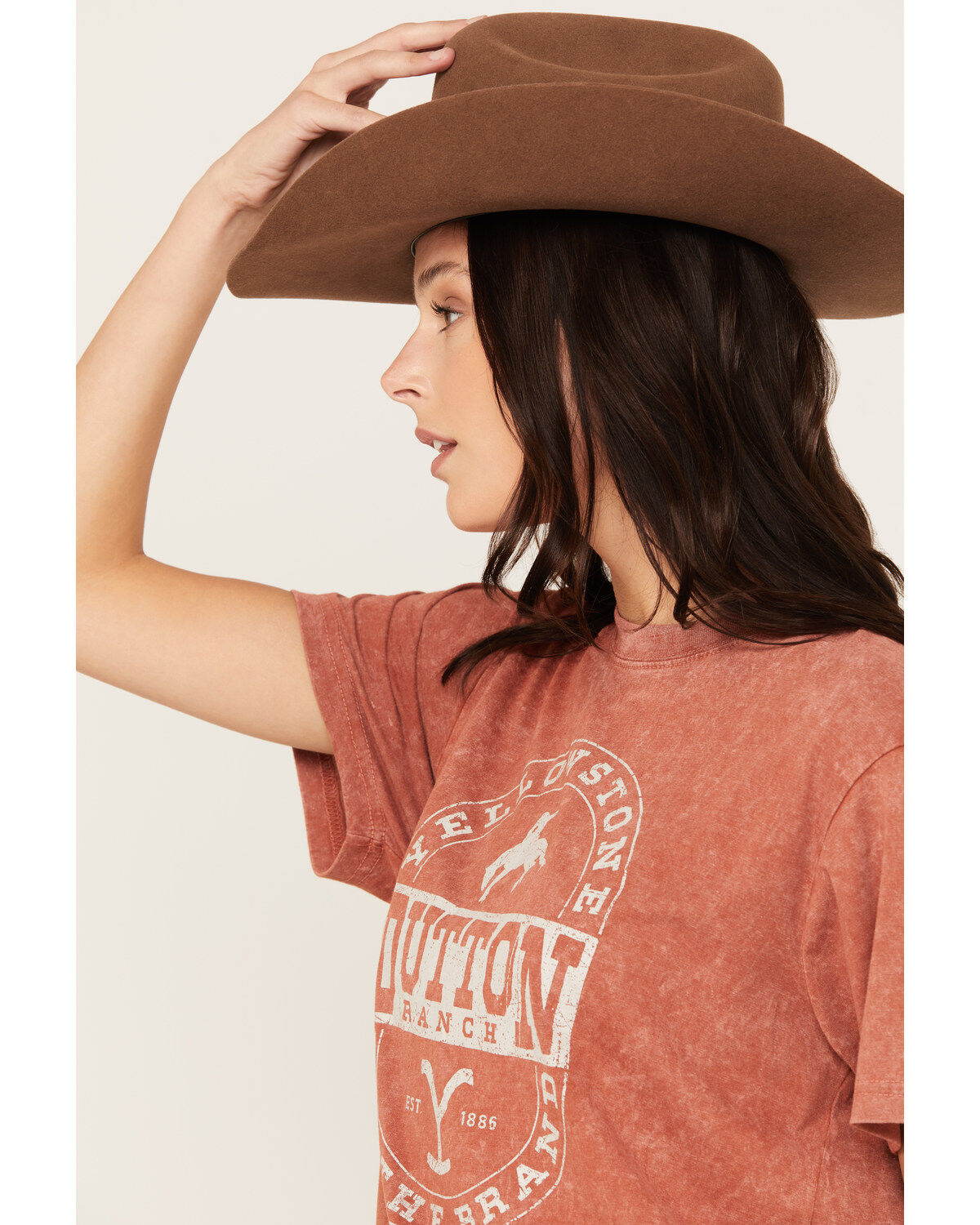 Image #2 - Paramount Network's Yellowstone Women's For The Brand Short Sleeve Graphic Tee, Rust Copper, hi-res