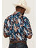 Rough Stock By Panhandle Men's Tropical Print Short Sleeve Button Down Western Shirt , Navy, hi-res