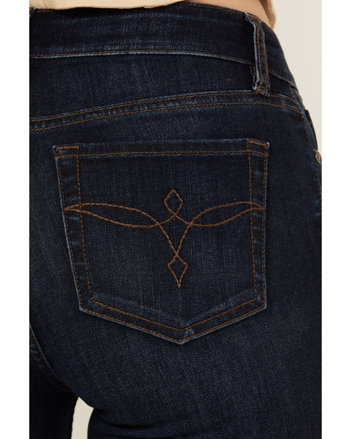 Image #4 - Shyanne Women's Bohemia Dark Wash High Rise Flare Stretch Denim Jeans, Dark Wash, hi-res