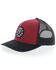 Image #5 - HOOey Men's Red Pioneer Mesh Ball Cap , Red, hi-res