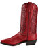 Image #3 - Abilene Women's Whipstitched Western Boots - Snip Toe, Red, hi-res