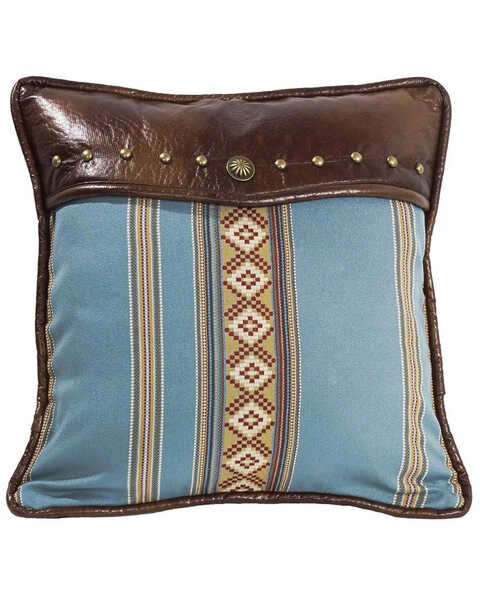 HiEnd Accents Ruidoso Blue Striped Throw Pillow, Multi, hi-res