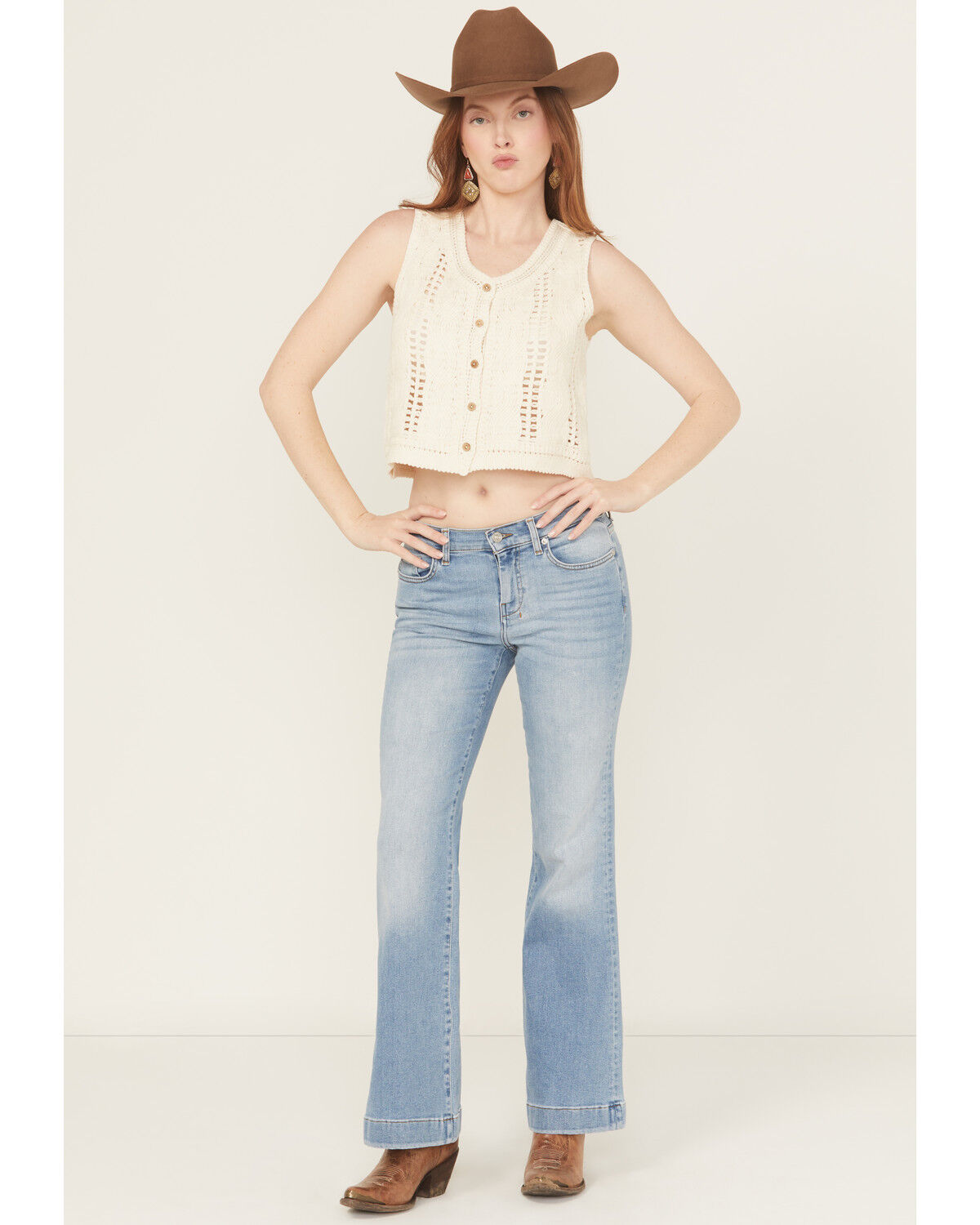 Image #3 - 7 For All Mankind Women's Boot Barn Exclusive Light Wash Mid Rise Dojo Trouser Stretch Denim Jeans, Light Wash, hi-res