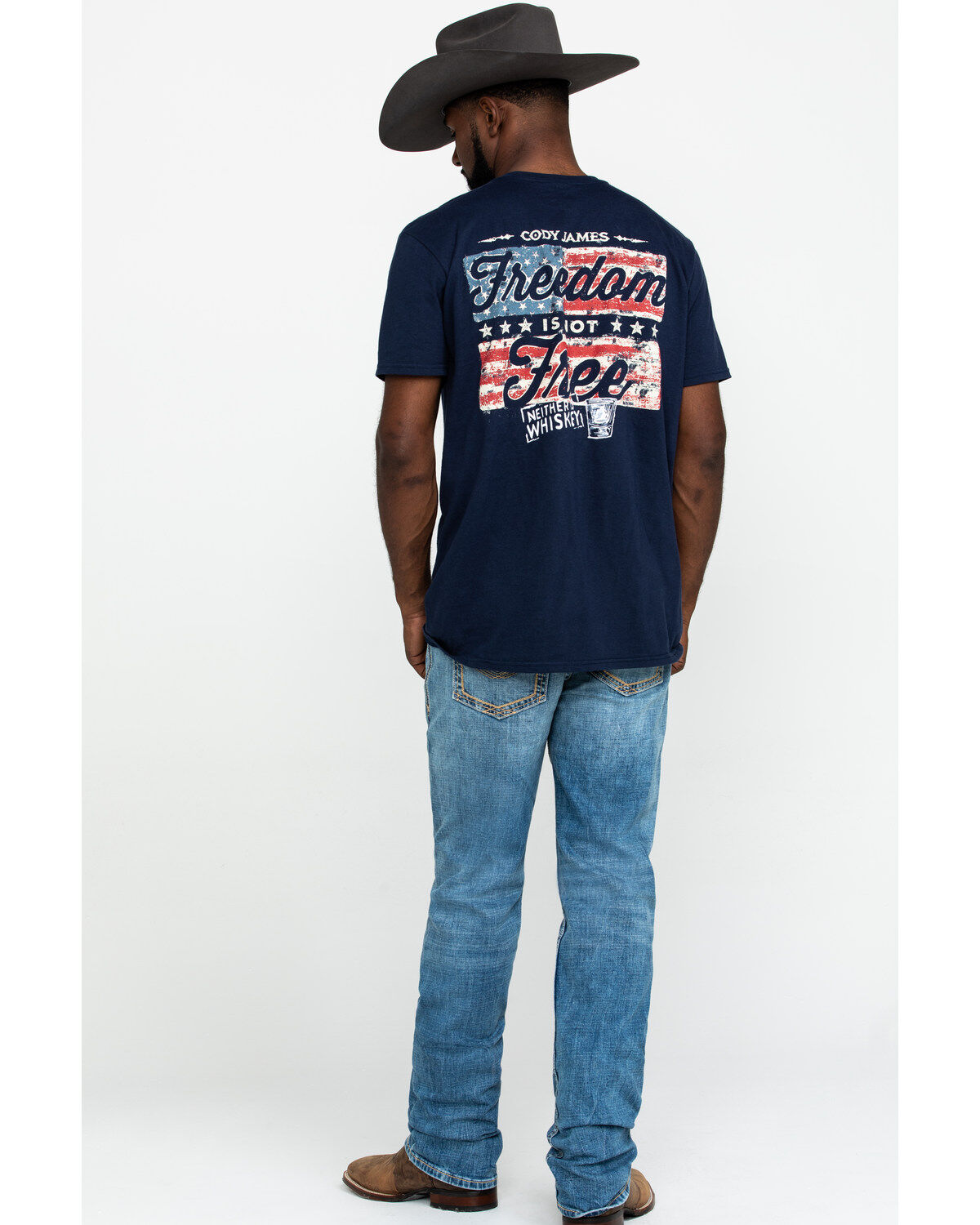 Image #5 - Cody James Men's Clover Leaf Light Wash Slim Straight Stretch Denim Jeans, Blue, hi-res
