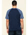 Image #2 - Hawx Men's Navy Midland Short Sleeve Baseball Work T-Shirt , Navy, hi-res