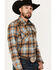 Pendleton Men's Canyon Large Plaid Long Sleeve Western Flannel Shirt , Blue, hi-res