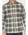 Image #3 - Hawx Men's Buffalo Plaid Print Long Sleeve Button-Down Flannel Shirt, Charcoal, hi-res