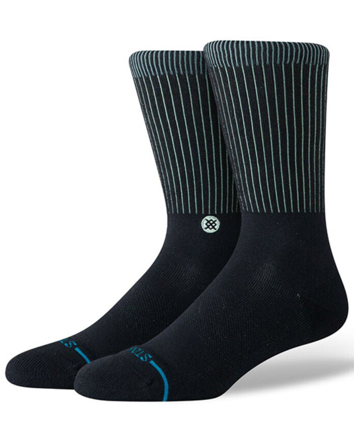 Image #1 - Stance Men's Icon Crew Socks, Black, hi-res